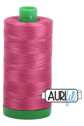Aurifil Mako 40wt 2-ply Cotton 1000 m 1094 yd. spool - 2455 Medium Carmine Red